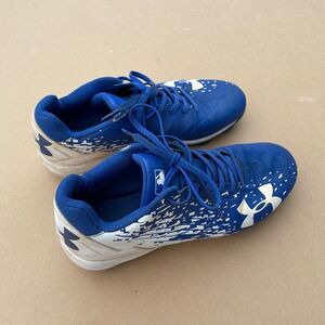 Under Armour Baseball Cleats Mens Size 9 Blue Pre-owned Fair 1278744-411 MLB